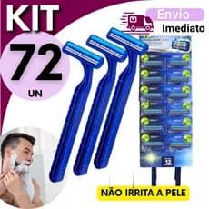 Kit 12/24/36/60/72 Aparelhos de Barbear Presto barba Resort Premium 2 Lâminas Confortável e Durável