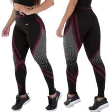 Calça Legging Cintura Alta Mescla Sublimada 0%transparente Yoga
