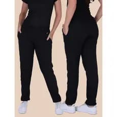 Calça de Moletom com Bolsos Feminina Algodão Felpado Peluciado