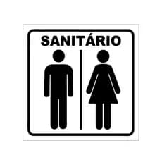 Placa de Sinalização Sanitário Unissex Masculino e Feminino Resistente e Fácil de Instalar