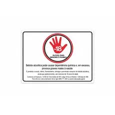 Placa Álcool Para Menores é Proibido Aviso de Proibição e Segurança 20 x15 cm