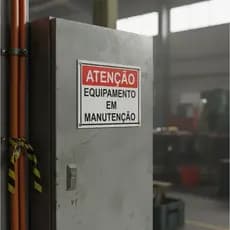Placa Atenção Equipamento Em Manutenção Sinalização 20x15cm