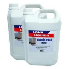 Kit C/2 Lonas Líquida Incolor Galão De 5 Litros Para Lajes Cumeeiras Telhados Calhas Costrução Manta
