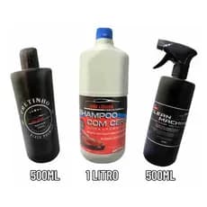 Kit Limpeza Do Carro Shampoo Pneu Pretinho E Clean Machine Cheirinho De Carro Acessórios Para Carro.
