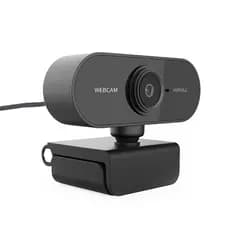 Webcam 1080P com microfone e capa de privacidade, câmera USB para webcam, webcam de streaming HD para desktop e laptop PC com microfone base rotativo de 360 graus (Black)