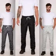 Kit 3 Calça Tactel Masculina Reforçada Esportiva Fitness Com Bolso Resistente Proteção Termica