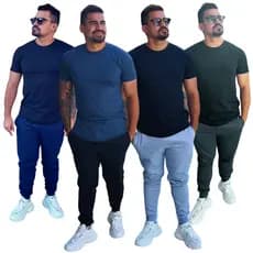 Kit 4 Calça Moletom Slim Jogger Sport Promoção