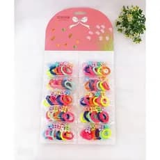 kit Cartela  Mini Piranhas Infantil Coloridas Grampos De Cabelo & Laços De Cabelo Na Caixa, Acessórios Criativos Versáteis Para O Cabelo Da Criança Para Uso Diário