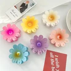 kit 3 un variados Presilhas em Formato de Flor - Beleza e Praticidade para o Dia a Dia