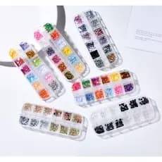kit 3/6/ unid Lantejoulas De Glitter Colorida 3d Para Decoração De Unhas Artísticas alice bijou!