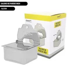 Saleiro de Parede Inox 275g Mimo Style