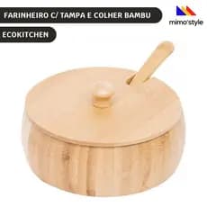 Farinheiro com Tampa e Colher Bambu Ecokitchen Mimo Style