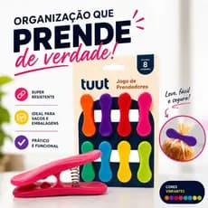 Jogo Prendedores de Embalagem c/ 8 peças Tuut Yazi