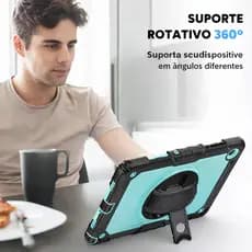 Capa Case Anti Queda Anti Impacto para Tablet Tab A9+ Plus - Capa protetora com Alça Giratoria 360