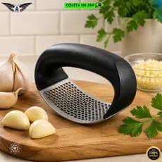 Amassador Espremedor de Alho Manual Aço Inox Triturador de Alho Cebola Fácil de Limpar Cozinha