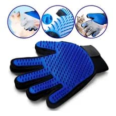 Luva Tira Pelos Pet True Touch Escova Massageadora Cães Gatos Silicone Mão Direita 🐶🐱✨🧤