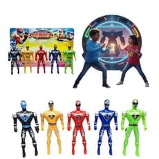 Kit 5 Bonecos Power Rangers Miniatura Coleção Completa | Brinquedo Heróis Ação E Aventura ⚡🛡️