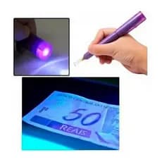 Caneta Testadora Detector De Notas Falsas Dinheiro Real Dólar Euro Com Luz UV Ultra Violeta 🖋️💵🔍