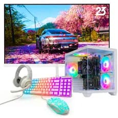 Computador Pc Gamer Amd Ryzen 7 5700g Vega 8, Ram 32GB DDR4, SSD 960GB, Fonte 500w 80 Plus, Monitor 23" FHD