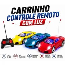 Carrinho Controle Remoto Veloz Neon Ferrari Perfect 4 funçoes com luzes