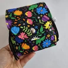 Mini Necessaire de Tecido 11,5x11,5x8cm para Lembrancinhas Porta Chocolate ou Maquiagem