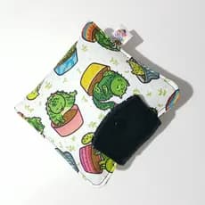 Porta Absorvente Absorventes femininos com duas partições de Tecido.