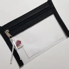01 Niqueleira Porta Níquel Porta Moedas e Cartão Transparente com Ziper 9x13 Pequeno. Tamanho Ideal para Cartão
