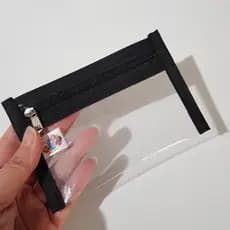 04 Niqueleira Porta Níquel Porta Moedas e Cartão Transparente com Ziper 9x13 Pequeno. Tamanho Ideal para Cartão