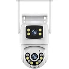 Câmera Segurança Dupla Lente Smart Camera Infravermelho Wi-fi Ip66 Prova D´agua