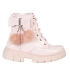Bota infantil menina coturno laço moda blogueira pelucia LAÇO