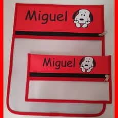Kit organizador de mochila Personalizado / Kit necessaires escolares / Saco para roupas e porta escova de dente