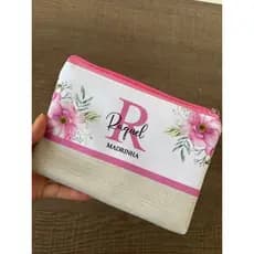 Necessaire com nome Personalizado para lembrancinhas de madrinhas, casamentos, 15 anos, dia das mães