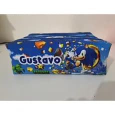 Estojo Triplo Sonic Personalizado com nome