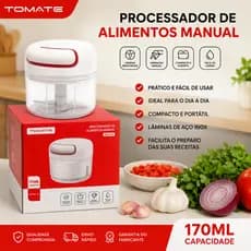 Mini Triturador Manual de Alimentos - Leve, Compacto e Seguro para Uso Diário