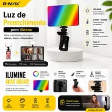 Luz De Preenchimento Portátil Câmera UNIVERSAL PARA CELULARES MLG-165 MANIA
