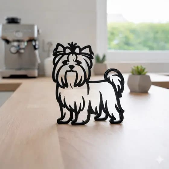 Decoração cachorro yorkshire Enfeite, decorativo, casa Escultura boneco.