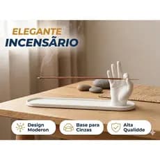 Porta Incenso Incensário Mão Minimalista Moderna Suporte Para Incenso Vareta Meditação Preto, Branco, Varias cores