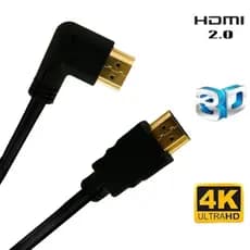 Cabo Hdmi 2.0 4k 3d Ultrahd 19 Pinos Em L 90 Graus 2M 3M 5M 10M