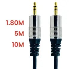 Cabo Auxiliar Audio P2 X P2 Estereo Blindado Profissional 1.80M 5M 10M