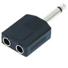 Duplicador Adaptador P10 Mono Mesa Fone Microfone Guitarra Violao Teclado
