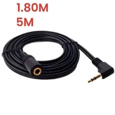 Cabo Extensor Extensao Audio P2 Macho 90° Graus X Femea  Estereo 1,8M 5M