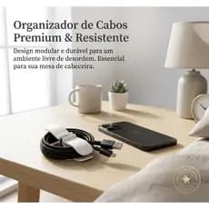 Organizador De Fio e Cabos de Eletrodomésticos cabos em geral Organizador Multiuso Kit 3 ou 6 unidades