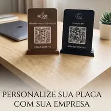 Placa Pix De Mesa Personalizada Premium 138x99mm QRCODE Personalize seu negocio