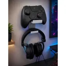 Suporte de Parede para Fone Gamer e Controle Gamer Fita 3M Organizador sem Furo Headset Controles Console