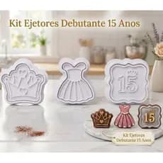 Kit Ejetor Para Doces Tema 15 Anos Ejetor Brigadeiro E Doces Finos Modelo 15 Anos Coroa Vestido
