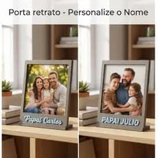 Porta Retrato Personalizado Com Nome Para Foto Polaroid 7x9 presente dia dos pais Porta retrato meu HEROI