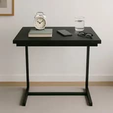 QUEIMA DE ESTOQUE -  Mesa Lateral de Apoio Cor Preta – Ideal para Notebook/Home Office