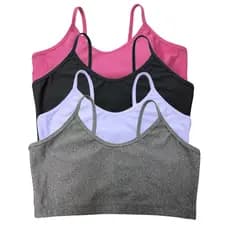 Kit 4 Top Fitness Academia sem Bojo Sustentação Alcinha Conforto Esportivo Malhar