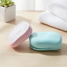 Escova Silicone Massageadora Capilar Tipo Tangle Desembaraçadora Cabelo Molhado Seco