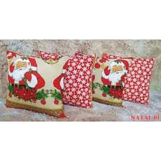 Kit Com 5 Capas de Almofadas Natalinas 44x44 Cm